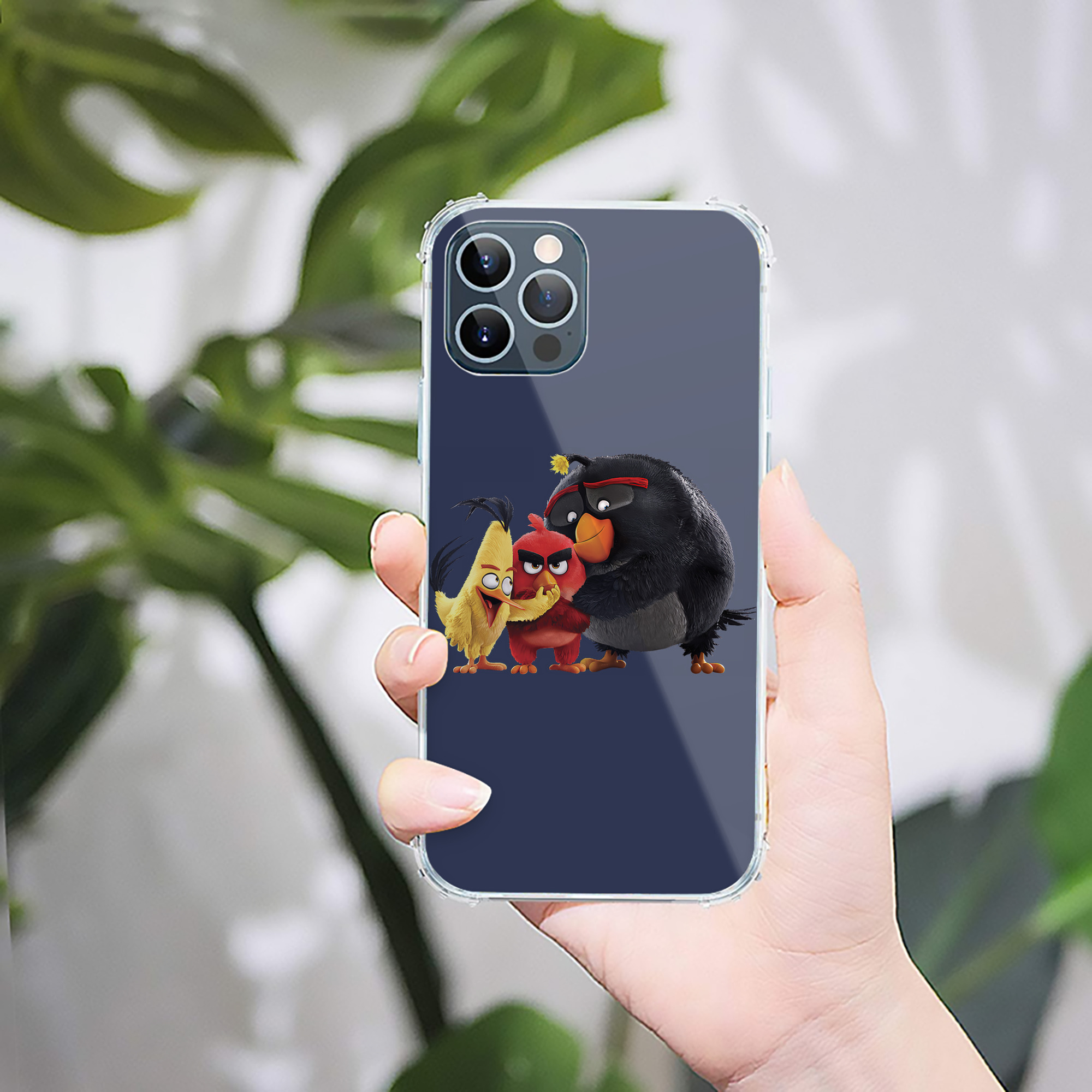 （画像用） Angry Birds アングリーバード 【iPhone 12シリーズ対応】透明スマホケース（クリアソフトケース）